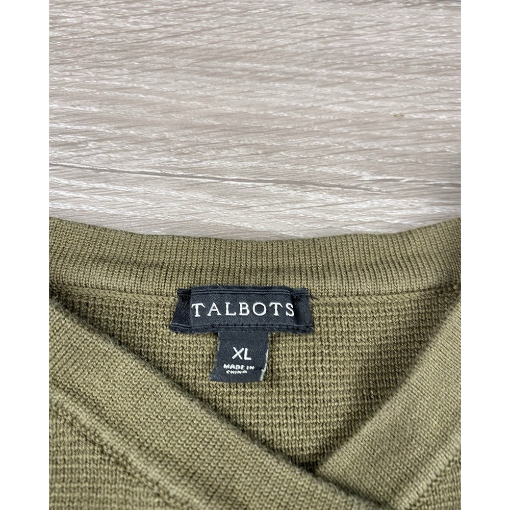 Talbots Women's Asymmetrical Zip Up Long Sleeve Sweater Green Size XL - Picture 5 of 8